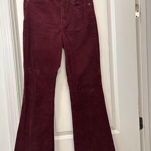 GAP Women's Burgundy Flare Corduroy Jeans
